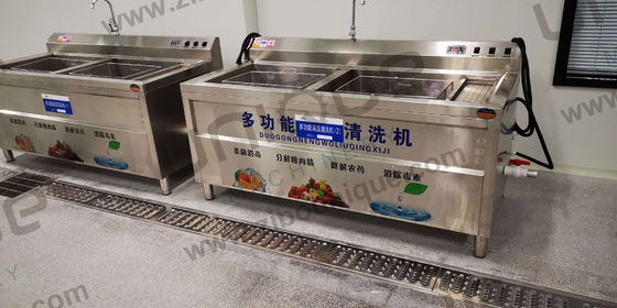 Mini Waschmaschine für Obst und Gemüse aus Edelstahl mit Ozon für 200-400 kg/h Kapazität