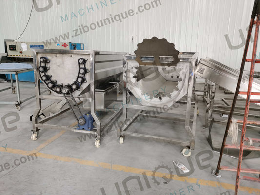 Erweiterte Dattelpalmverarbeitungsmaschine mit automatischer Bürstenreinigung und -waschung