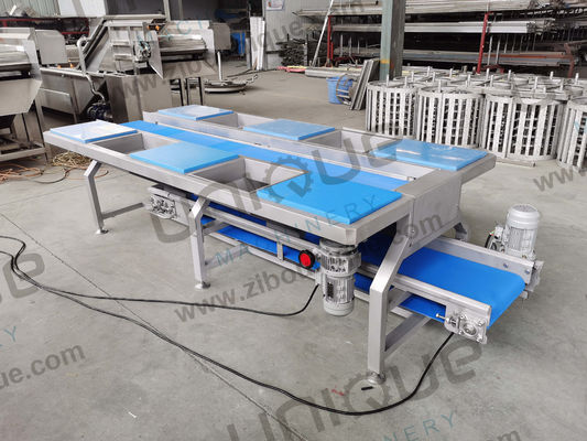 Gemüsesortierungstisch und -förderer aus Edelstahl Gemüsevorbereitungstisch 0,74 kW