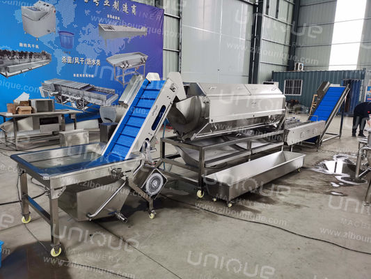 304 Edelstahl automatische Süßkartoffel Yam Waschmaschine Schälen Produktionslinie