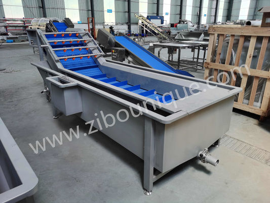 1000-1500 kg/h Kapazität Salatblatt Gemüsewaschmaschine für Obst und Gemüse