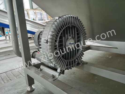 5000x1450x1400 mm Blase Gemüsewaschmaschine für Gemüse-Frucht Reinigungslinie