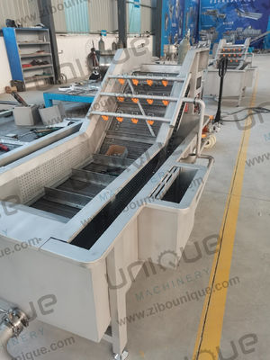 5000x1450x1400 mm Blase Gemüsewaschmaschine für Gemüse-Frucht Reinigungslinie